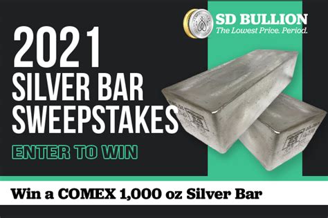 sd bullion sweepstakes 2023|1,000 oz COMEX Silver Bar Sweepstakes at SD Bullion.